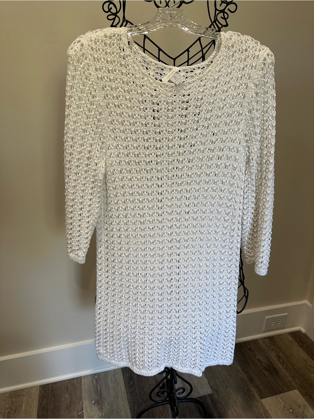 Chicos White Crochet Knit Women's Dress